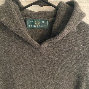 Fred Perry Gray Knit  Tunic with Hoodie